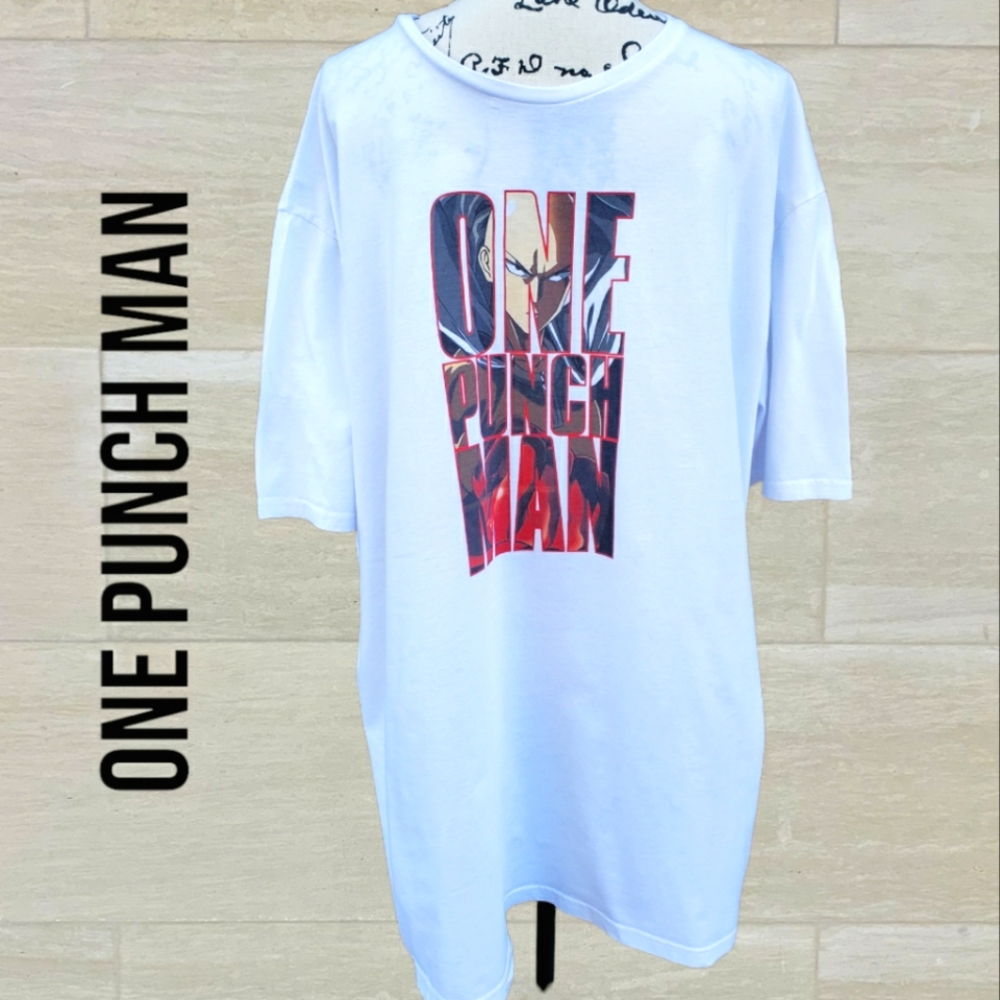 Japanese Manga One Punch Man White Tee
